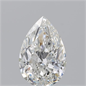 Natural Diamond 0.70 Carats, Pear with  Cut, H Color, VS1 Clarity and Certified by GIA