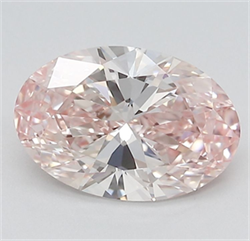 Picture of Lab Grown Diamond 1.55 Carats, Oval with  Cut, Fancy Intense Pink Color, VVS1 Clarity and Certified by IGI