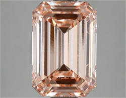 Picture of Lab Grown Diamond 2.51 Carats, Emerald with  Cut, Fancy Intense Pink Color, VS1 Clarity and Certified by IGI