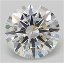 Lab Grown Diamond 3.01 Carats, Round with Ideal Cut, D Color, VVS1 Clarity and Certified by IGI
