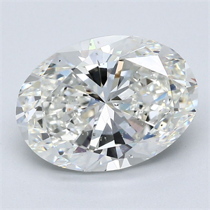 Picture of Natural Diamond 4.01 Carats, Oval with  Cut, H Color, SI1 Clarity and Certified by GIA