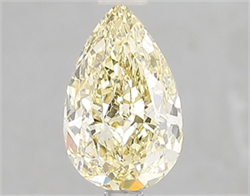 Picture of Lab Grown Diamond 1.57 Carats, Pear with  Cut, Fancy Intense Yellow Color, VS1 Clarity and Certified by IGI