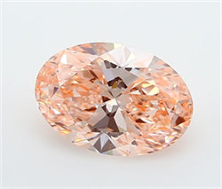 Picture of Lab Grown Diamond 1.54 Carats, Oval with  Cut, Fancy Vivid Pink Color, VVS2 Clarity and Certified by IGI