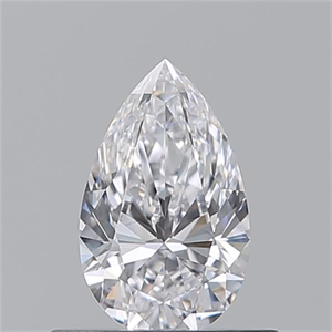 Picture of Natural Diamond 0.52 Carats, Pear with  Cut, D Color, VS2 Clarity and Certified by GIA
