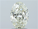 Natural Diamond 1.70 Carats, Oval with  Cut, L Color, SI1 Clarity and Certified by GIA