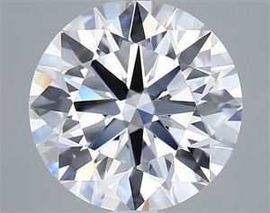 Picture of Lab Grown Diamond 2.84 Carats, Round with Ideal Cut, D Color, VVS2 Clarity and Certified by IGI