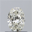 Natural Diamond 0.50 Carats, Oval with  Cut, J Color, VVS2 Clarity and Certified by GIA