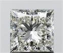 Natural Diamond 1.15 Carats, Princess with  Cut, I Color, VVS2 Clarity and Certified by IGI