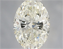 Natural Diamond 0.53 Carats, Oval with  Cut, I Color, VVS1 Clarity and Certified by IGI