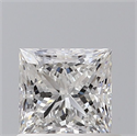 Natural Diamond 0.71 Carats, Princess with  Cut, E Color, SI1 Clarity and Certified by GIA