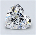 Natural Diamond 2.30 Carats, Heart with  Cut, D Color, SI1 Clarity and Certified by GIA