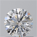 Natural Diamond 0.72 Carats, Round with Excellent Cut, F Color, SI2 Clarity and Certified by GIA