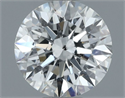 Natural Diamond 0.70 Carats, Round with Excellent Cut, F Color, SI2 Clarity and Certified by GIA