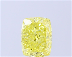 Picture of Lab Grown Diamond 1.50 Carats, CUSHION MODIFIED with  Cut, Fancy Intense Yellow Color, VS1 Clarity and Certified by IGI