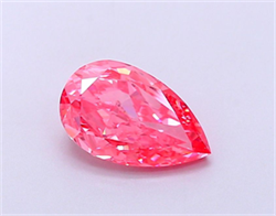 Picture of Lab Grown Diamond 1.34 Carats, Pear with  Cut, Fancy Vivid Pink Color, VS1 Clarity and Certified by IGI