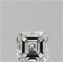 Natural Diamond 0.55 Carats, Asscher with  Cut, F Color, SI1 Clarity and Certified by GIA
