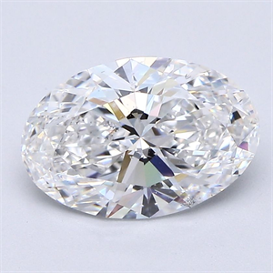 Picture of Natural Diamond 2.21 Carats, Oval with  Cut, E Color, SI1 Clarity and Certified by GIA