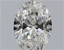Natural Diamond 0.50 Carats, Oval with  Cut, G Color, SI2 Clarity and Certified by GIA