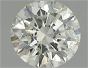 Natural Diamond 0.70 Carats, Round with Excellent Cut, K Color, I1 Clarity and Certified by IGI