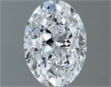 Natural Diamond 0.90 Carats, Oval with  Cut, D Color, VVS2 Clarity and Certified by GIA