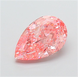 Picture of Lab Grown Diamond 2.52 Carats, Pear with  Cut, Fancy Vivid Pink Color, VS1 Clarity and Certified by IGI