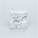 Natural Diamond 0.70 Carats, Princess with  Cut, F Color, VVS1 Clarity and Certified by GIA