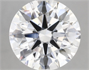Lab Grown Diamond 4.07 Carats, Round with Ideal Cut, D Color, VVS2 Clarity and Certified by IGI