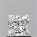 Natural Diamond 0.62 Carats, Princess with  Cut, G Color, VVS1 Clarity and Certified by GIA