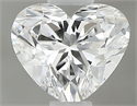 Natural Diamond 0.35 Carats, Heart with  Cut, E Color, VS2 Clarity and Certified by GIA