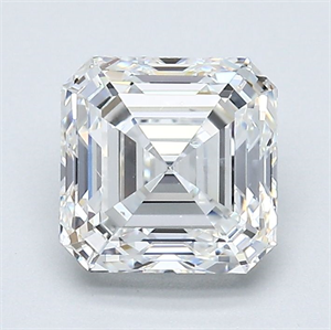 Foto Diamante Natural 1.80 quilates, Asscher , Color F, claridad VS2 y certificado GIA de