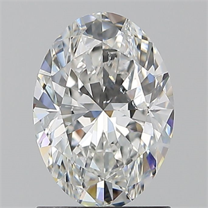 Picture of Natural Diamond 1.30 Carats, Oval with  Cut, E Color, SI2 Clarity and Certified by GIA