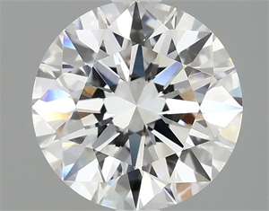 Picture of Lab Grown Diamond 2.50 Carats, Round with Excellent Cut, D Color, VVS2 Clarity and Certified by IGI