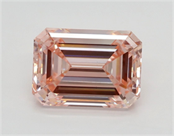 Picture of Lab Grown Diamond 3.03 Carats, Emerald with  Cut, Fancy Intense Pink Color, VS2 Clarity and Certified by IGI