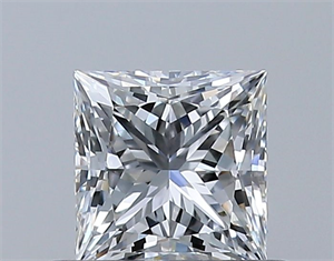 Picture of Natural Diamond 0.50 Carats, Princess with  Cut, F Color, VS1 Clarity and Certified by GIA