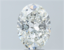 Natural Diamond 4.04 Carats, Oval with  Cut, H Color, SI1 Clarity and Certified by GIA