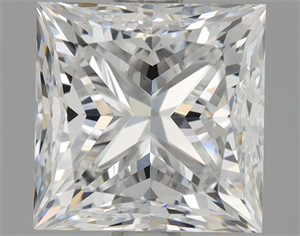 Foto Diamante Natural 1.50 quilates, Princesa , Color D, claridad VS2 y certificado GIA de