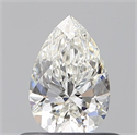 Natural Diamond 0.50 Carats, Pear with  Cut, G Color, VVS1 Clarity and Certified by GIA