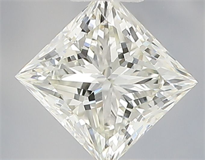 Picture of Natural Diamond 0.50 Carats, Princess with  Cut, J Color, VVS2 Clarity and Certified by IGI