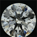 Natural Diamond 3.47 Carats, Round with Excellent Cut, J Color, SI1 Clarity and Certified by GIA