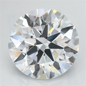 Picture of Lab Grown Diamond 3.10 Carats, Round with Excellent Cut, D Color, VVS1 Clarity and Certified by GIA