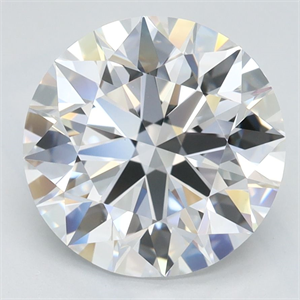 Picture of Lab Grown Diamond 3.02 Carats, Round with Ideal Cut, D Color, IF Clarity and Certified by IGI