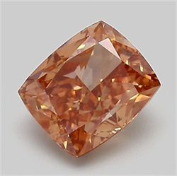 Picture of Lab Grown Diamond 1.45 Carats, CUSHION MODIFIED with  Cut, Fancy Light Brown Color, VS1 Clarity and Certified by IGI