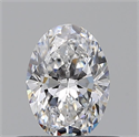 Natural Diamond 0.50 Carats, Oval with  Cut, D Color, SI1 Clarity and Certified by GIA