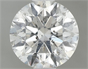 Natural Diamond 0.71 Carats, Round with Excellent Cut, D Color, I1 Clarity and Certified by GIA