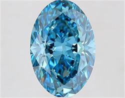 Picture of Lab Grown Diamond 2.62 Carats, Oval with  Cut, Fancy Vivid Blue Color, VS1 Clarity and Certified by IGI