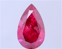 Picture of Lab Grown Diamond 5.25 Carats, Pear with  Cut, Fancy Vivid Pink Color, VS2 Clarity and Certified by IGI
