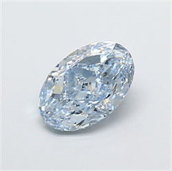 Picture of Lab Grown Diamond 1.25 Carats, Oval with  Cut, Fancy Intense Blue Color, VS1 Clarity and Certified by IGI