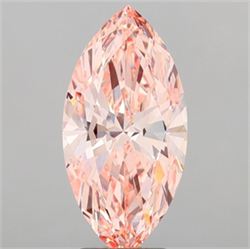 Picture of Lab Grown Diamond 5.08 Carats, Marquise with  Cut, Fancy Intense Pink Color, VVS2 Clarity and Certified by IGI