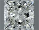 Natural Diamond 0.72 Carats, Princess with  Cut, I Color, VVS1 Clarity and Certified by IGI