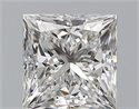 Natural Diamond 0.70 Carats, Princess with  Cut, F Color, VVS2 Clarity and Certified by GIA